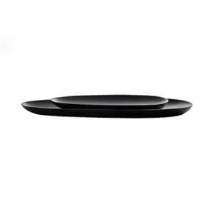 Ethnicraft Set of 2 Black Thin Oval Boards